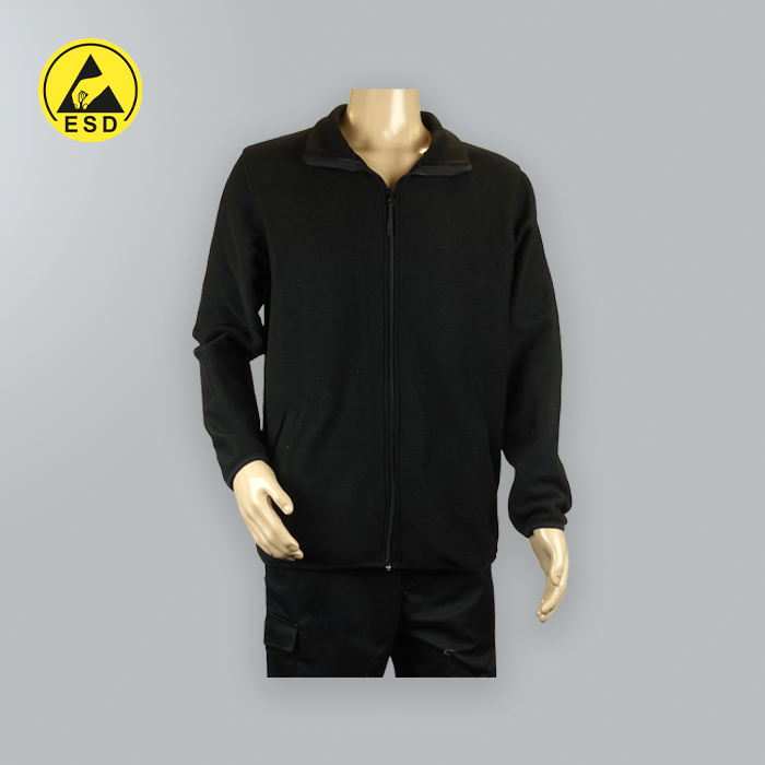 ESD Fleece Jacket BLACK (Full Zip) ESD Fleece Jacket BLACK (Full Zip)